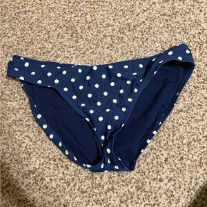 Shade & Shore Navy and White Polka Dot Bikini Bottom